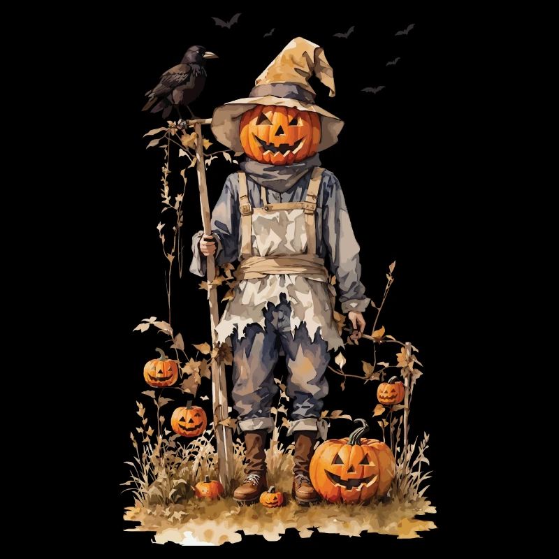 Herbstliche Vogelscheuche Halloween Ästhetik