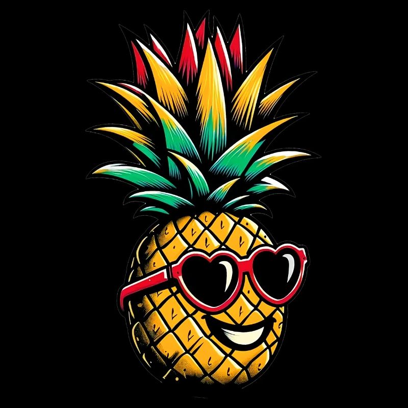 Ananas mit Sonnenbrille