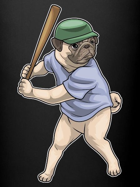 Pug Baseball Baseball Bat