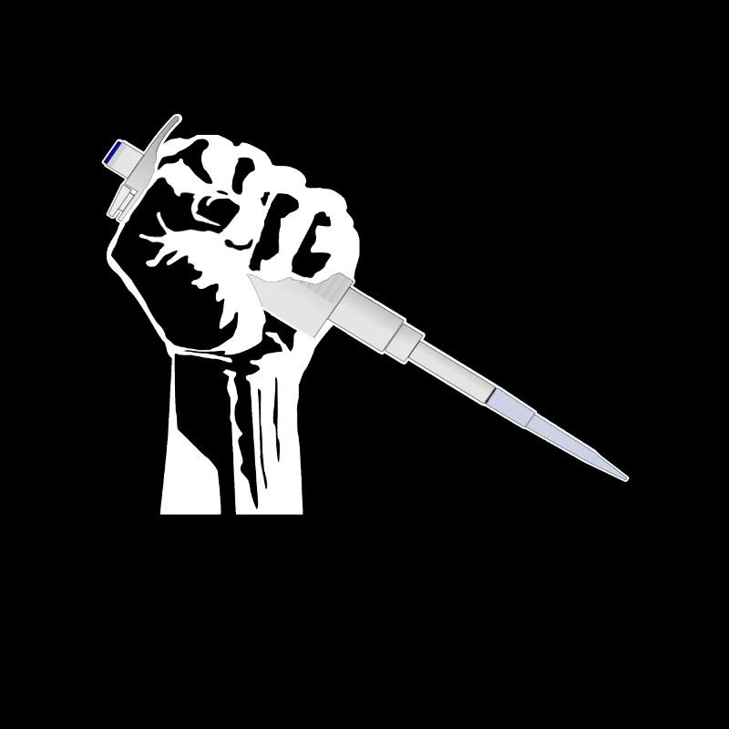 Poing ouvrier avec pipette - nerd science w