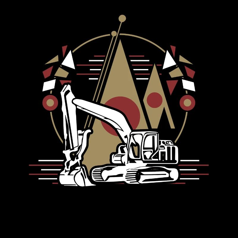 Excavator Construction Site Construction Machine Gift · Shovel