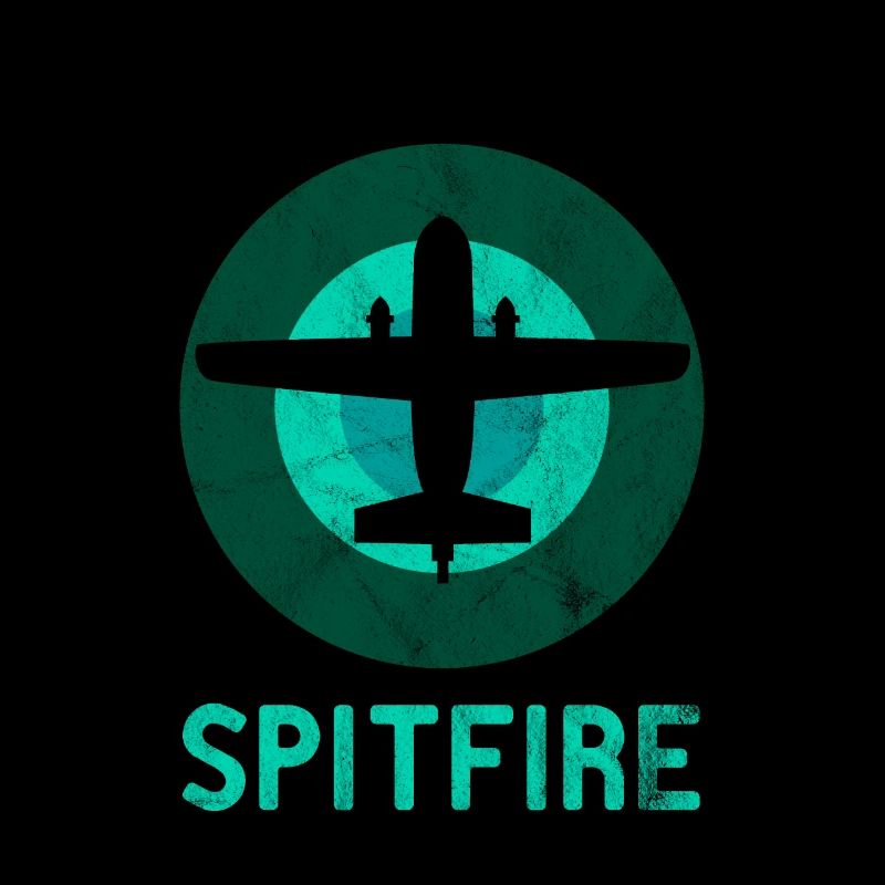 Spitfire Airplane Retro Vintage Jet Aviator