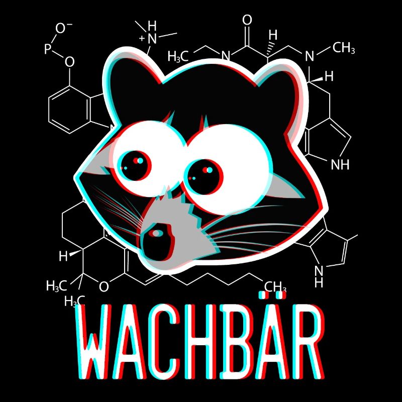 Wachbär | Waschbär auf Drogen Pillen MDMA Techno