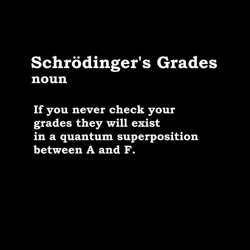 Schrödingers Zensuren Physik Nerd Science Geschenk