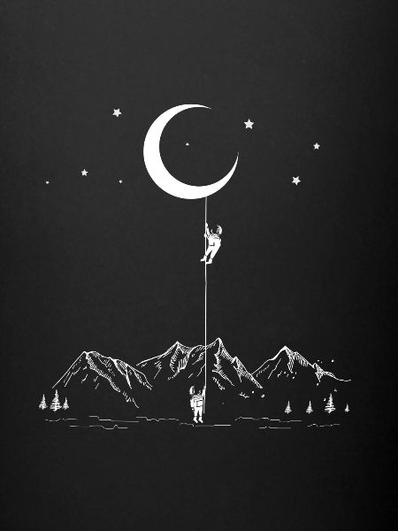 Climbing moon nature
