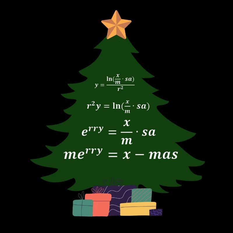 Mathematiker Geschenk Weihnachten Merry X-Mas Nerd