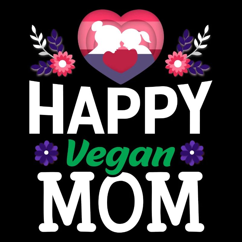 Mère végétalienne heureuse