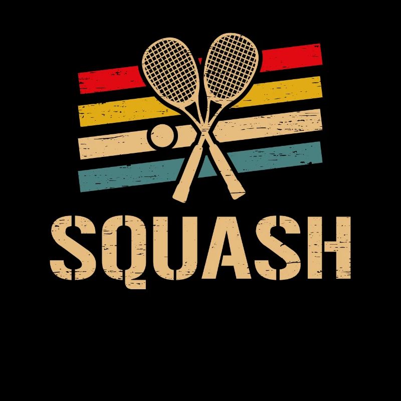 Retro Squash Play Serve Racket Spieler