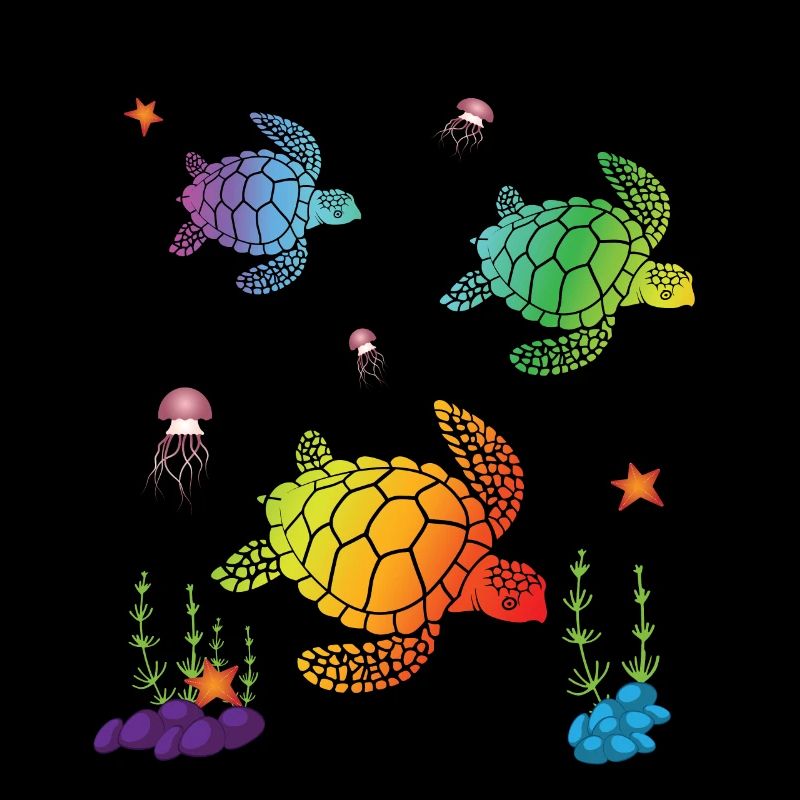 TORTUES DE MER COLORÉES