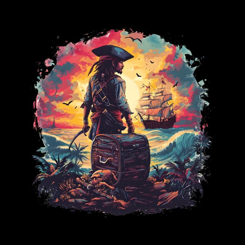 PirateShirt Capitaine Drapeau Pirate