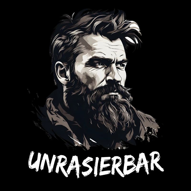 Lustiger Bart Spruch Unrasierbar Wikinger