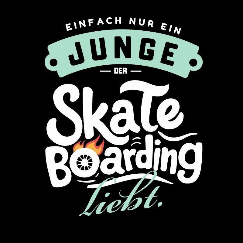Junge, der Skateboarding liebt