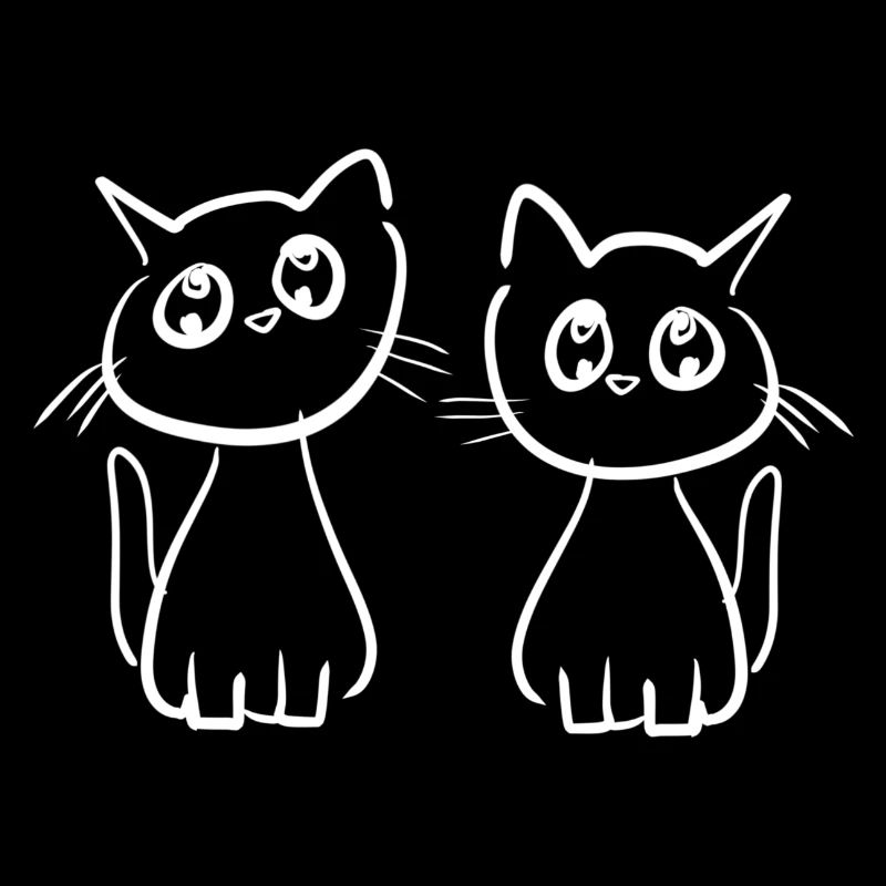 Chats Amis Animaux deux animaux de compagnie petit