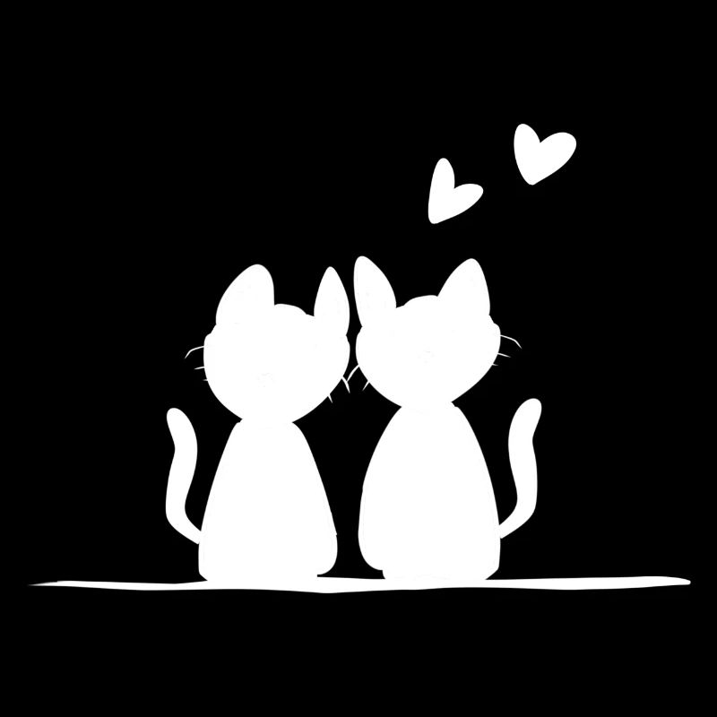 Valentine's Day Romantic Cats Animals Love