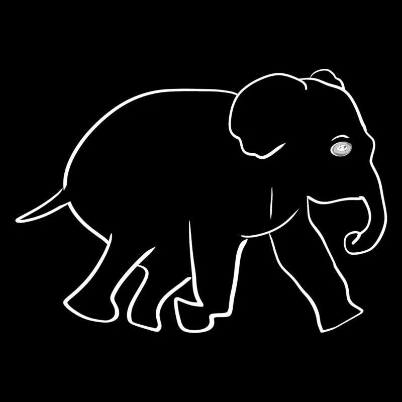 Symbole animal bébé éléphant