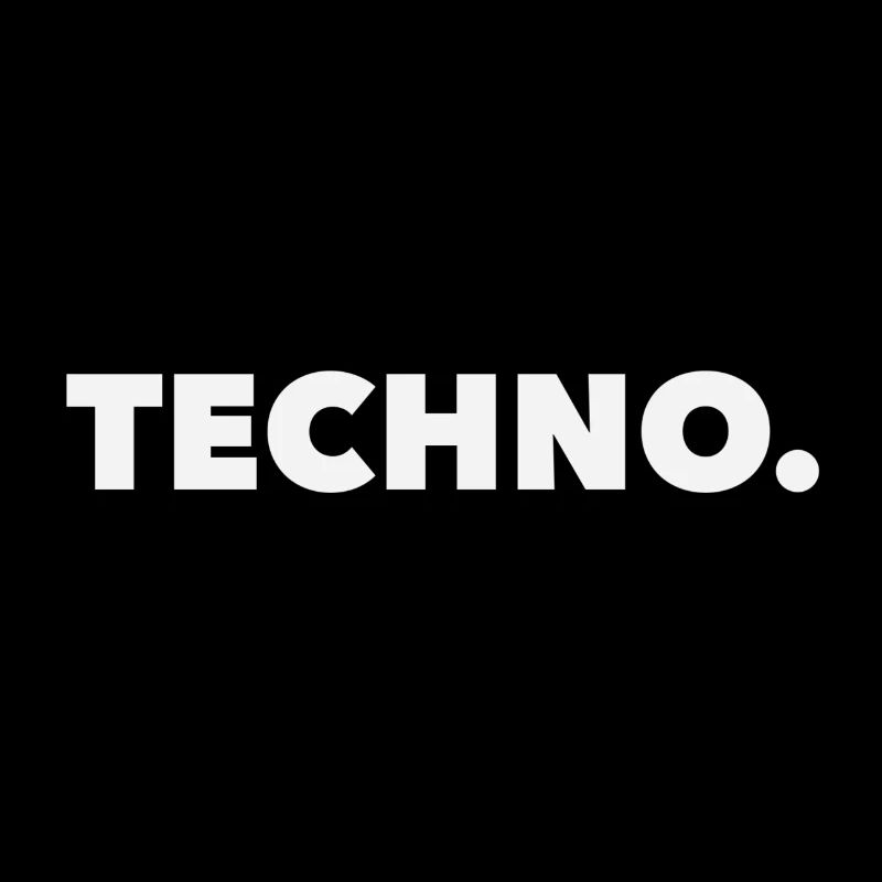 Techno Music Logo white