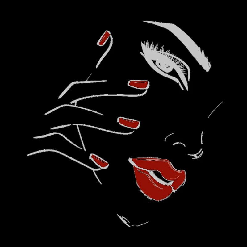 Sensual silouette Red lips
