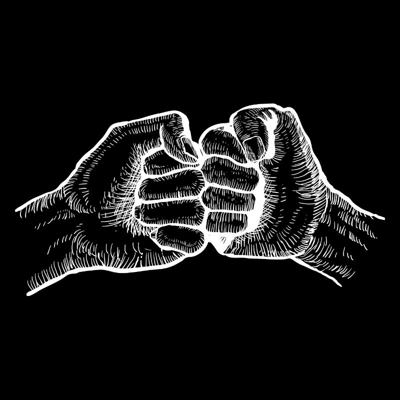 Faust kollidieren Hand