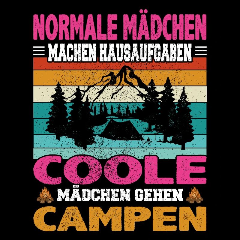 Camping Spruch Mädchen Hausaufgaben coole Campen