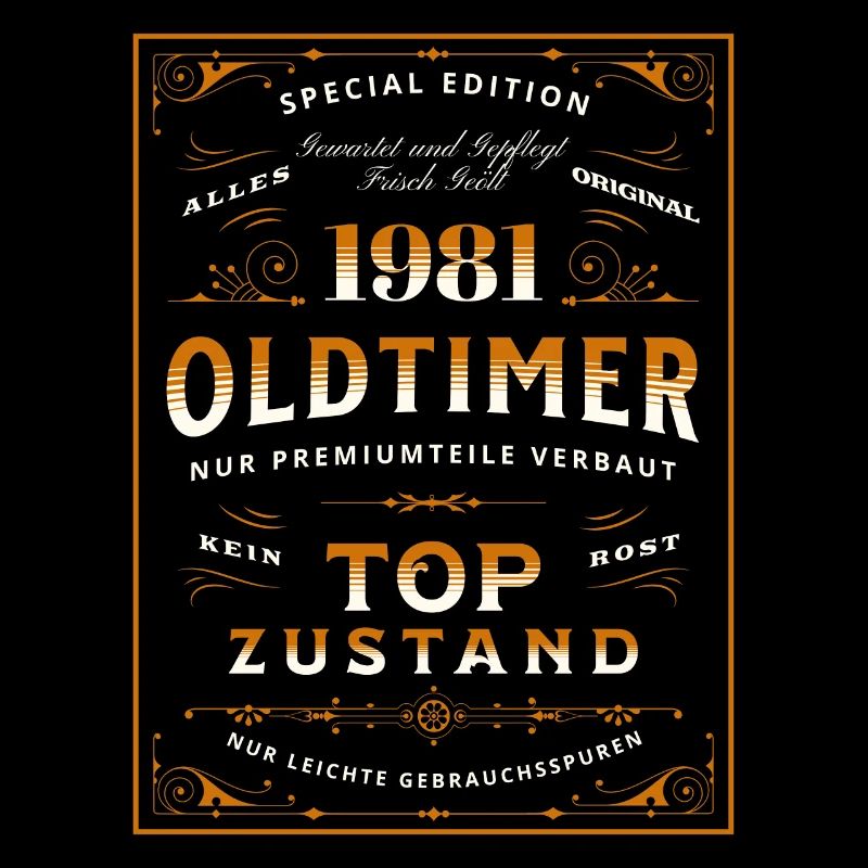 Oldtimer 42. Geburtstag Frau Mann 1981 Lustig