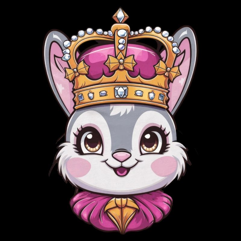 Lapin mignon avec couronne