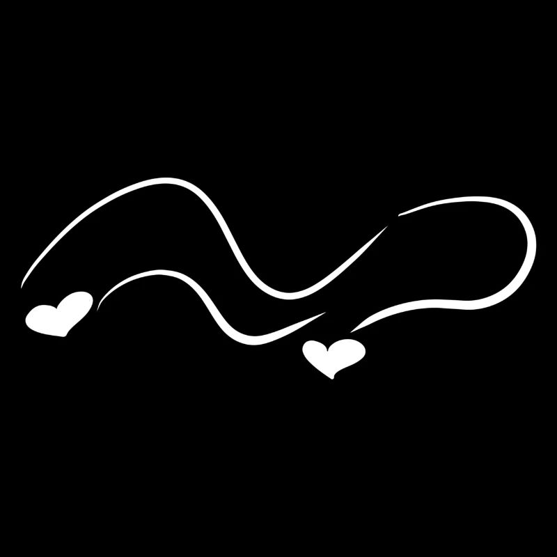 hearts pattern wave line curve