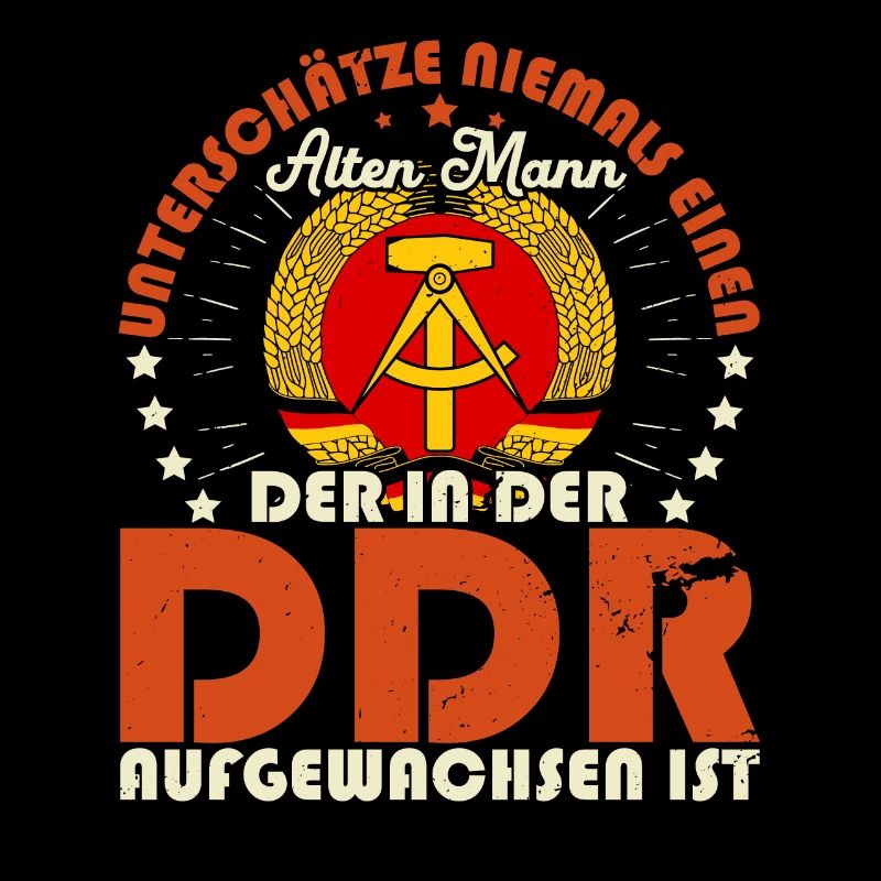 Wappen DDR GDR Ossi Osten Flagge Alten Mann