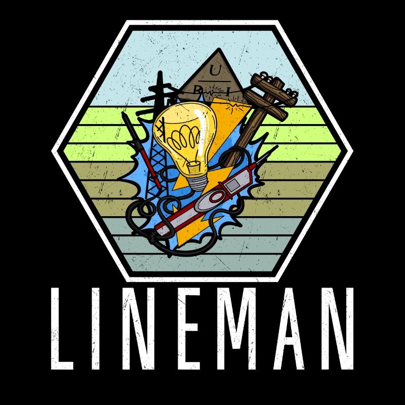 Monteur de lignes, électricien, technicien en éclairage, lampe Profession