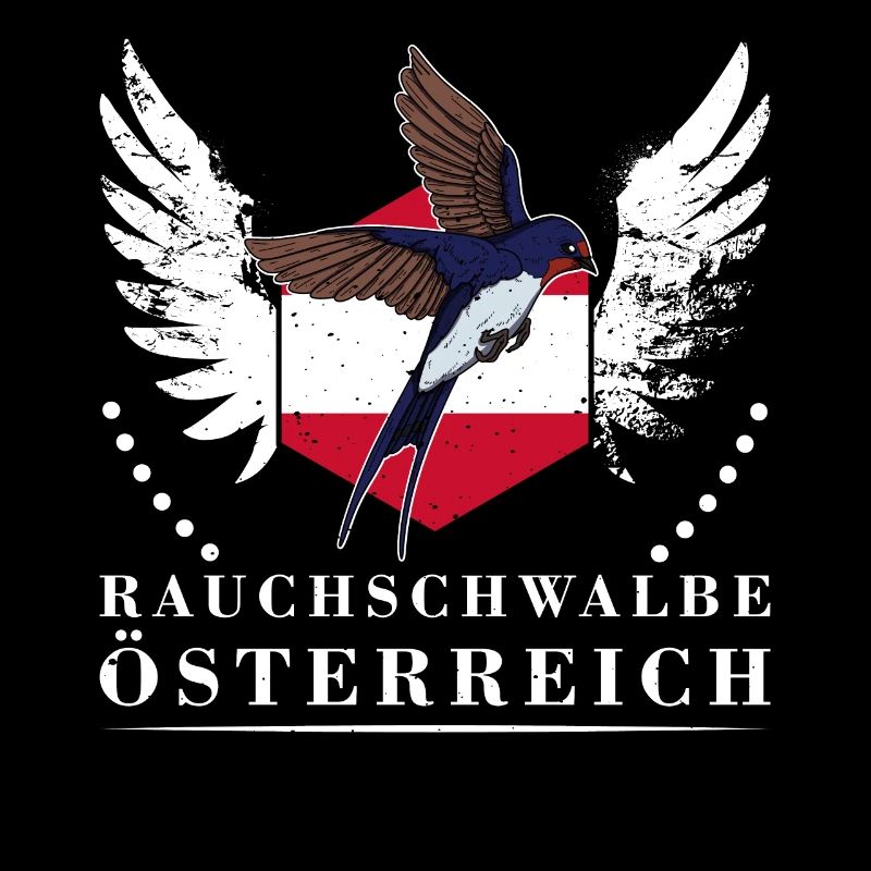Hirondelle rustique Autriche drapeau oiseau