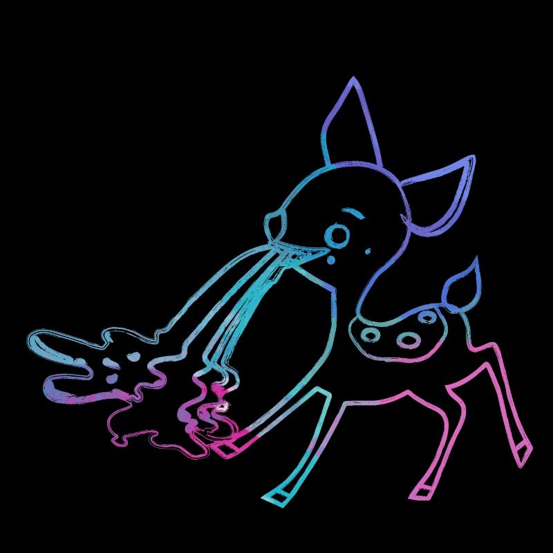 bambi,deer,kotzdenes reh, drawing,colorful