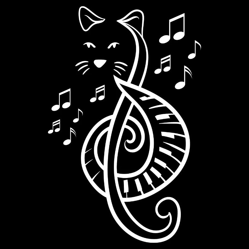 Symbole musical Clef Note Treble Cat Music Lover