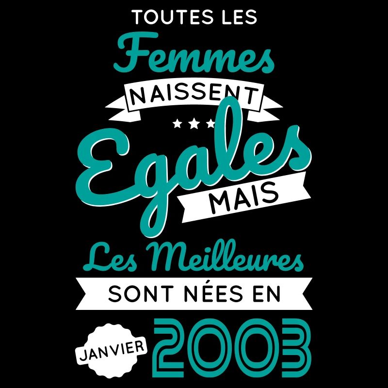Anniversaire 20 ans - Meilleures nées Janvier 2003