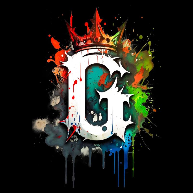 Buchstabe G als cooles Graffiti mit Krone 👑