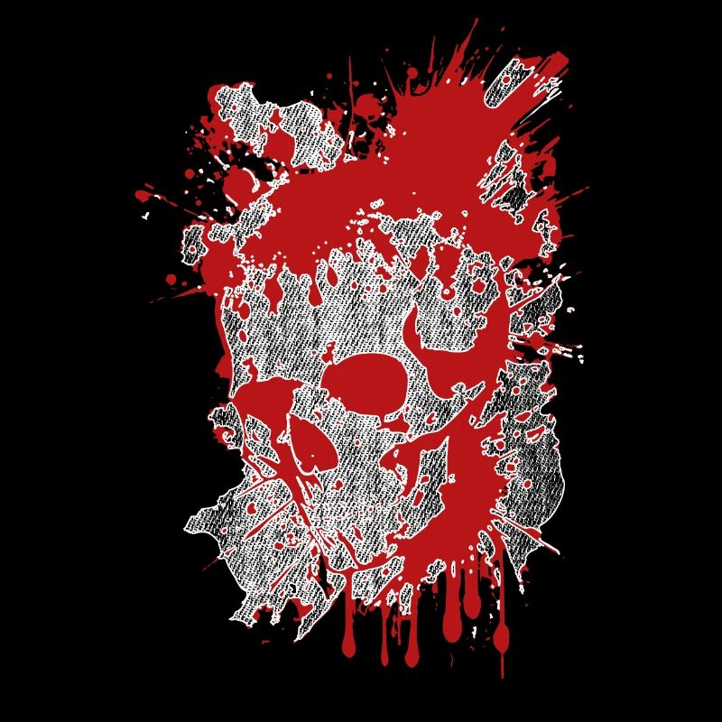 Splatter Totenkopf blutig