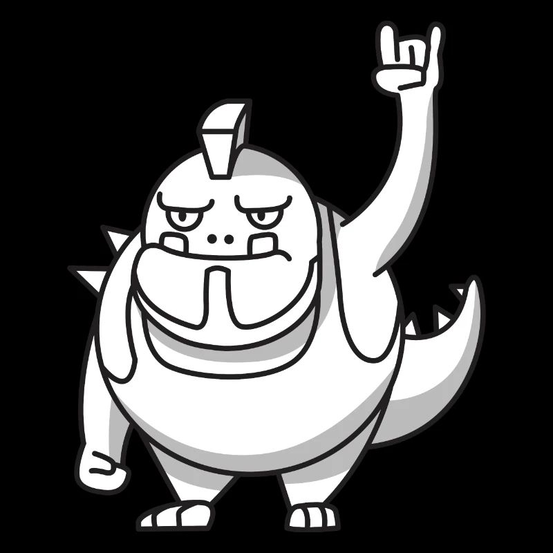 Troll Rock Punk Gift Comic Fantasy Funny