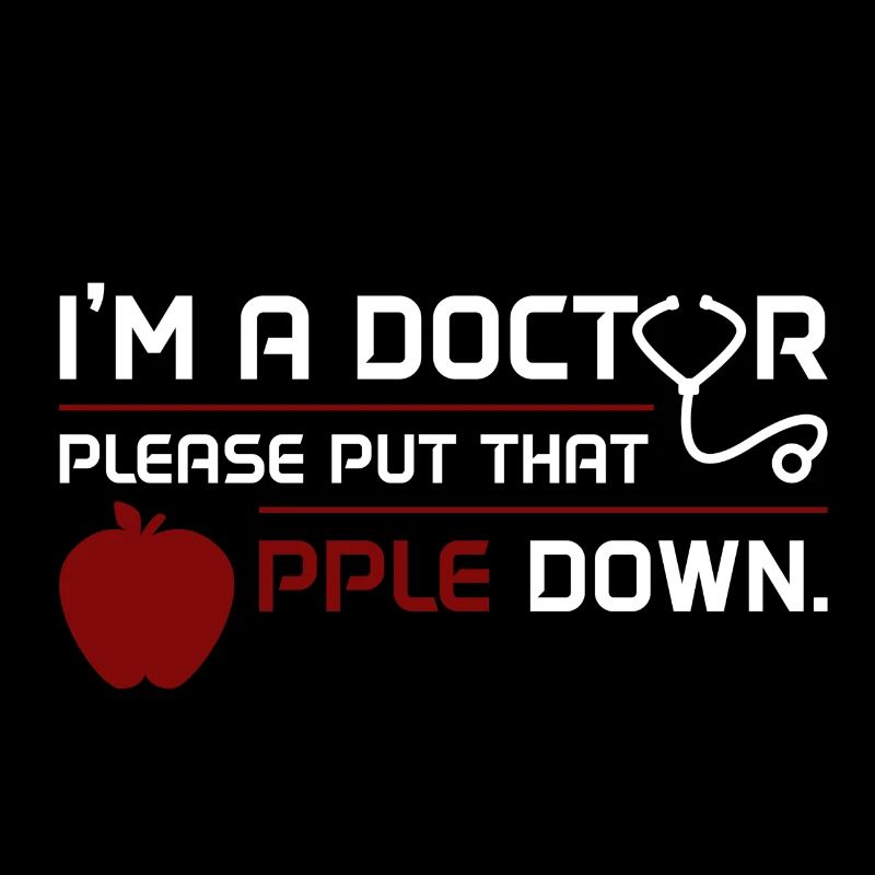 Doktor Arzt Apfel Mediziner Geschenkidee Student