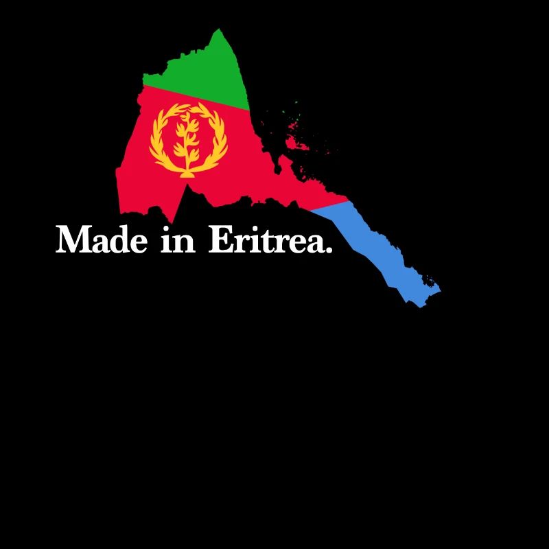 Made in Eritrea Herkunft Eritrea Länder Flagge map