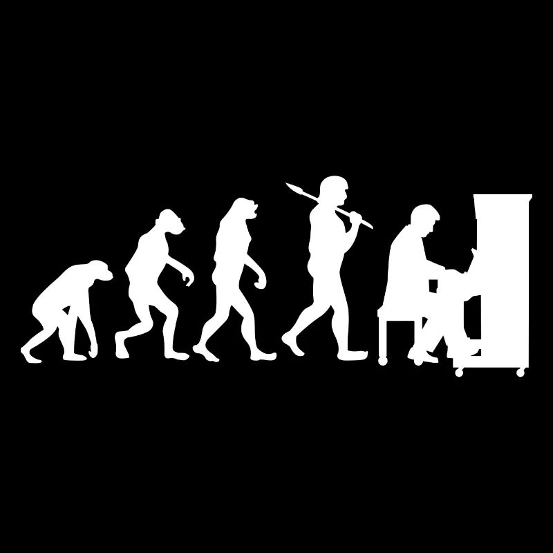 Klavier Pianist Evolution Geschenk Musiker Piano