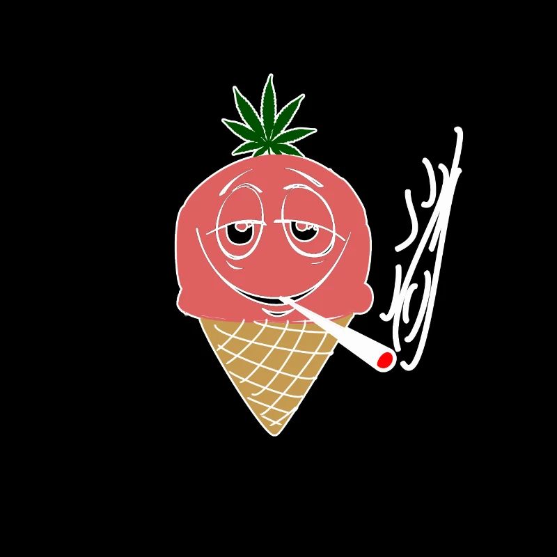 Kiffendes Eis, Kiffen, Weed, Gras, Marihuana