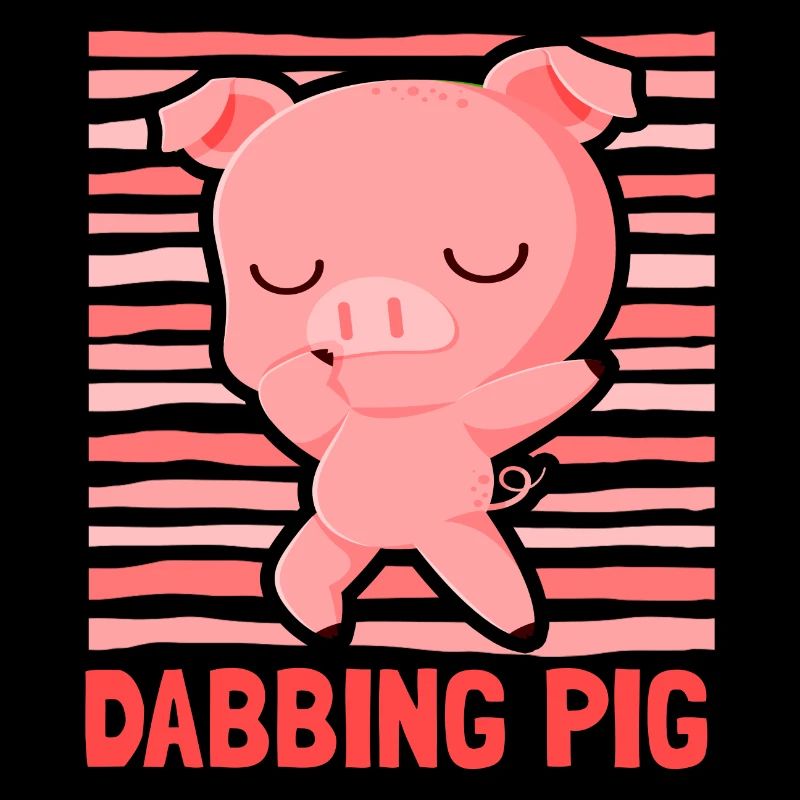 Pig is dancing and posing Dabbing Pig
