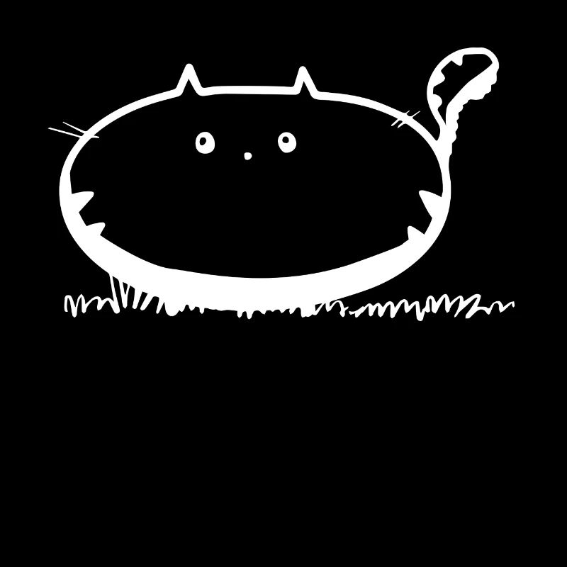 Fette Katze weiß Geschenk