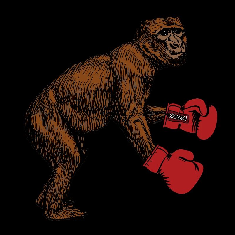 Boxender Affe Boxhandschuhe Geschenk Boxen Gorilla