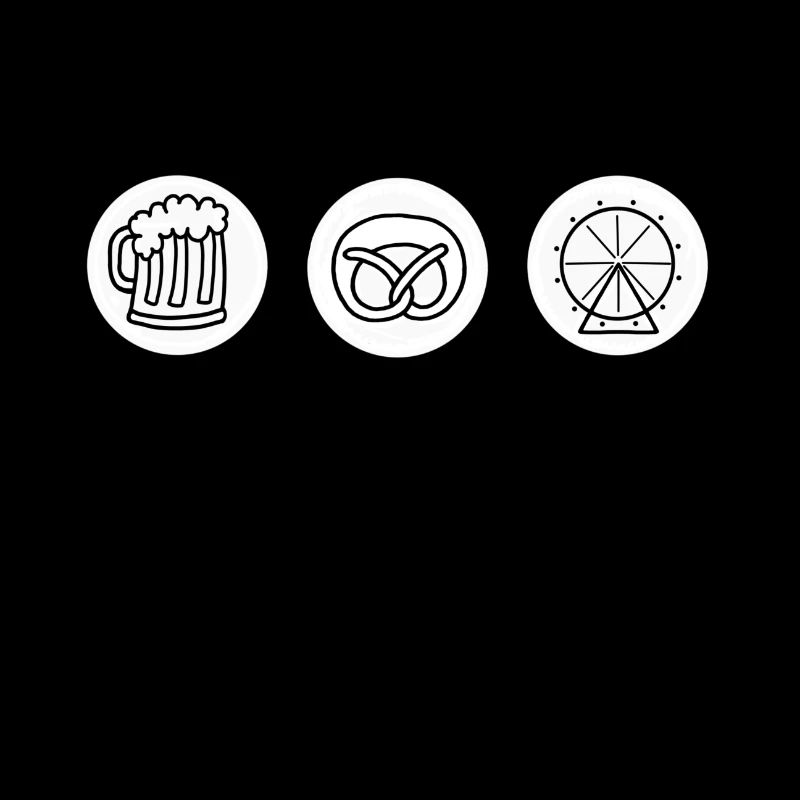 Logo. Bierkrug, Brezel, Riesenrad