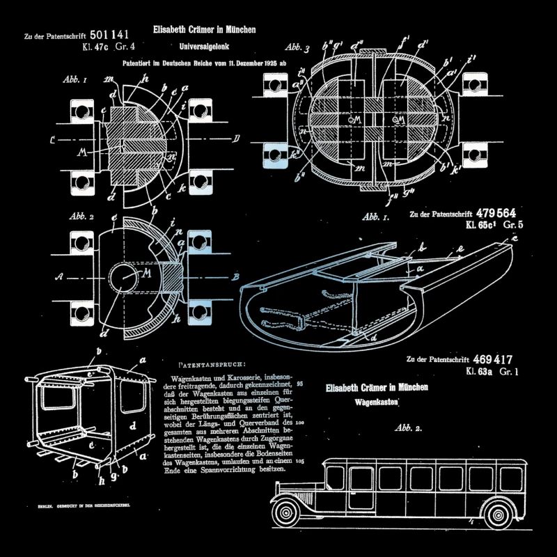 Inventions d’Elisabeth Crämer bleu/blanc