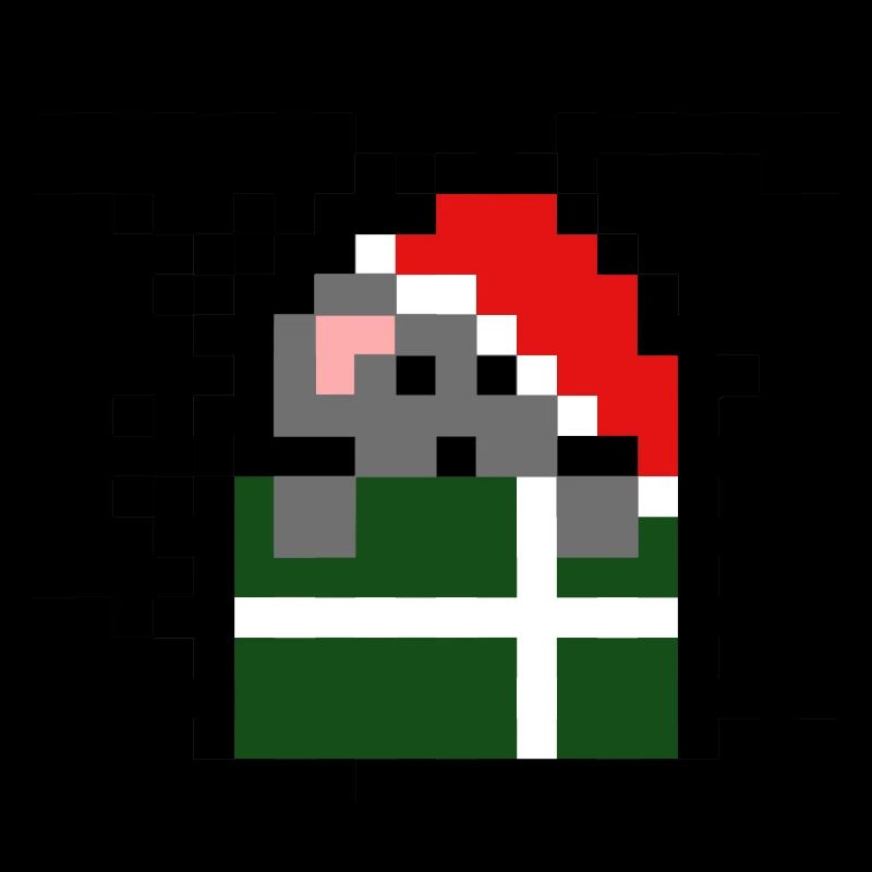 Weihnachtsmaus mit Geschenk
