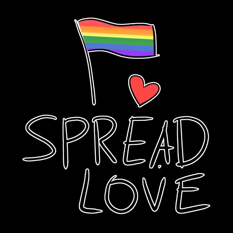 love spread lgbt flag symbol