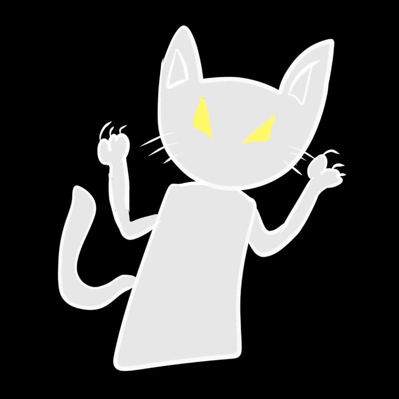 Katze Wut Tier Symbol gruselig