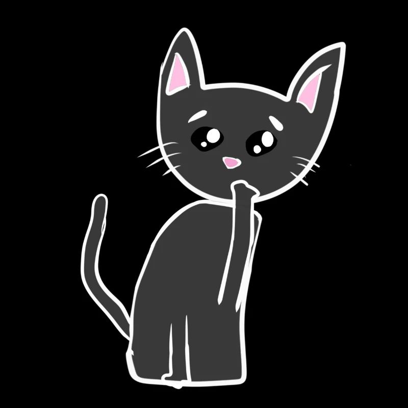 Triste Chat Animal Symbole Triste