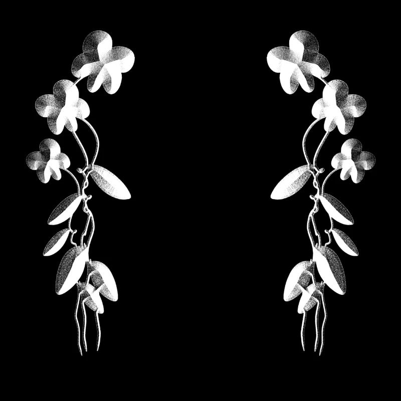 grey flowers flowers pattern silver parallel