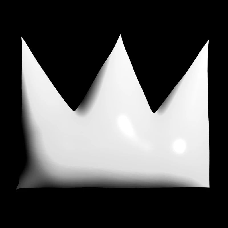 Grey Crown Cartoon Symbol Shape